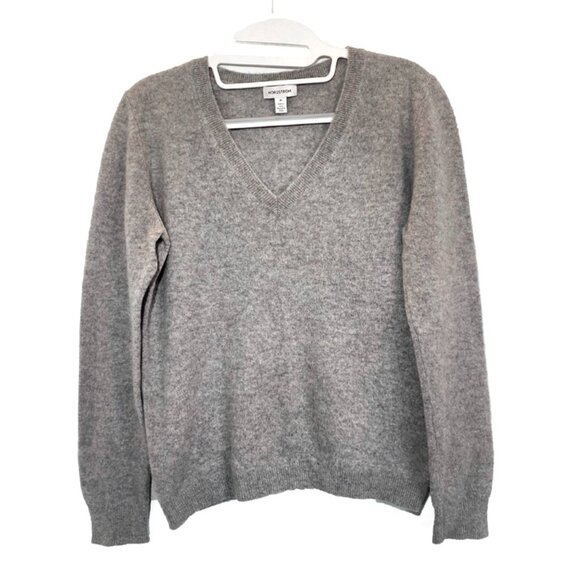 Nordstrom V-Neck Cashmere Sweater - Picture 2 of 8